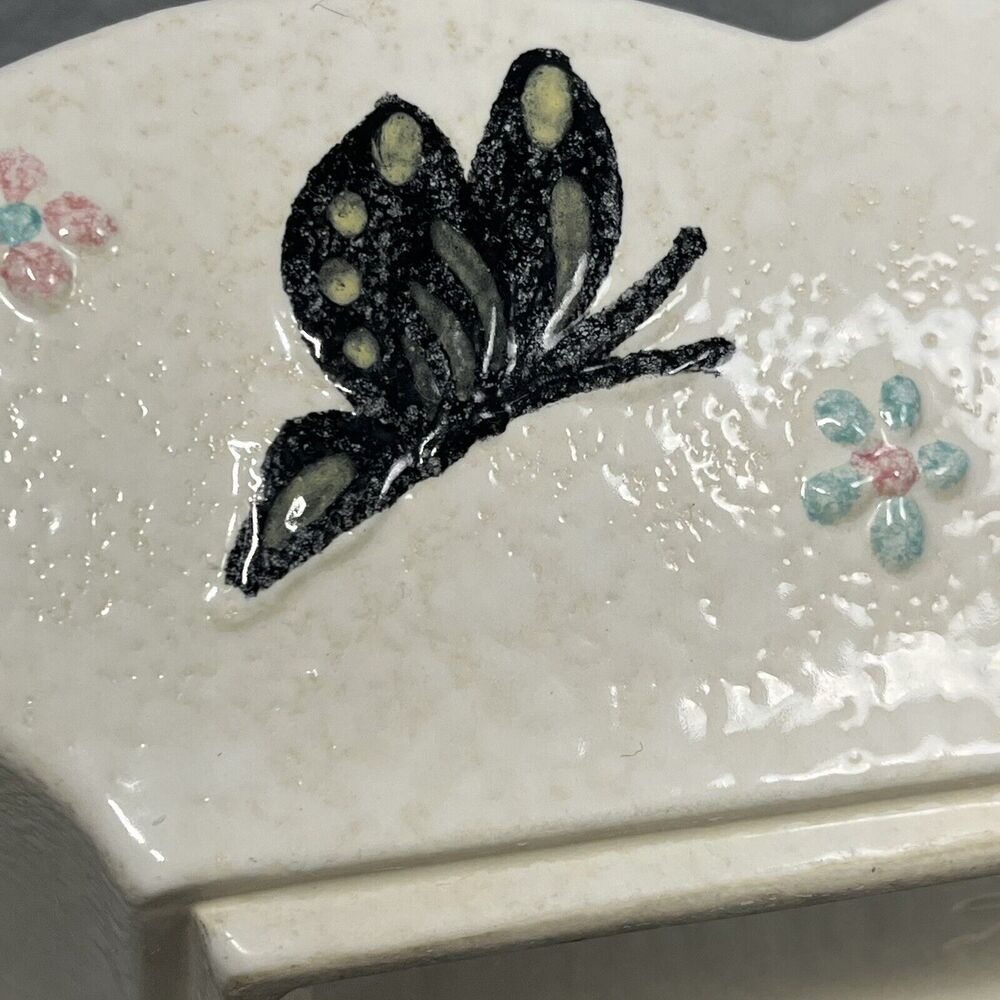 Vtg White‎ Hull Pottery Butterfly Planter Window Box MCM Centerpiece 1956 READ - Picture 10 of 16